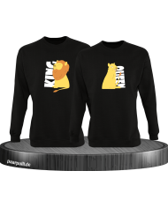 King Queen Löwen Set schwarz