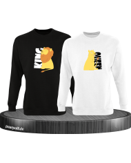 King Queen Löwen Set schwarz-weiß