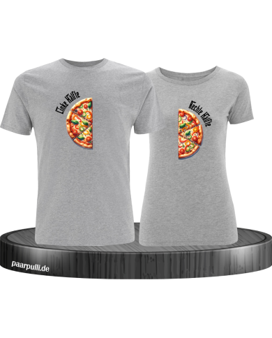 Pizza-Hälften grau Pizza-Hälften grau