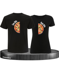 Pizza-Hälften schwarz