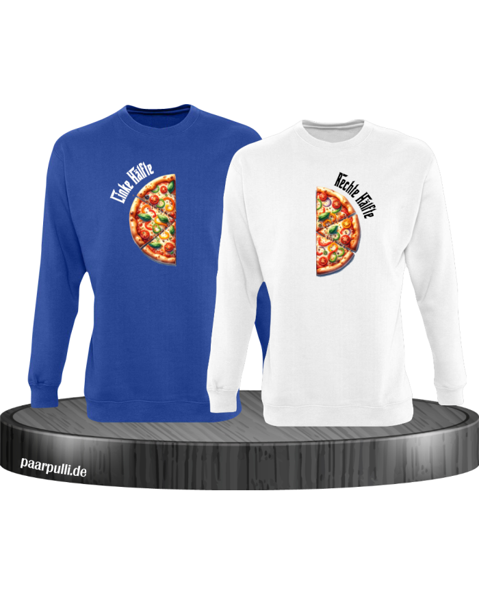 Pizza-Hälften Set blau-weiß