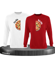 Pizza-Hälften Set weiß-rot