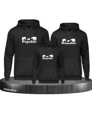 Bärenfamilie 3er Set schwarz