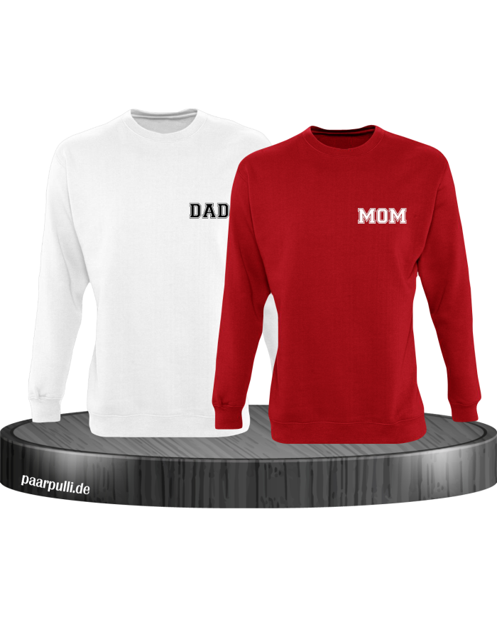 Mom Dad Set weiß-rot