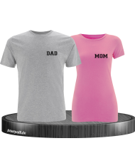 Mom Dad Set grau-rosa