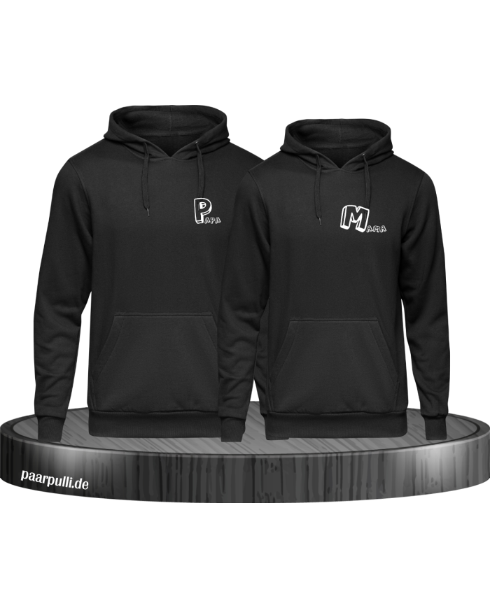 Mama Papa Set schwarz