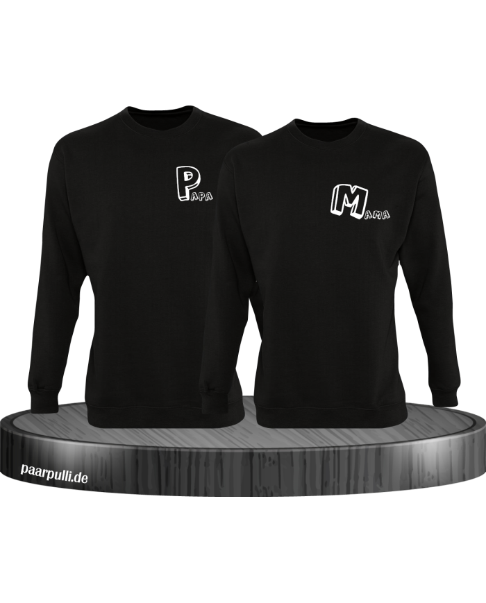 Mama Papa Set schwarz