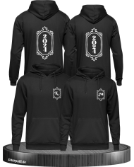 Vintage Wunschjahr mit Initialien schwarz-weiß