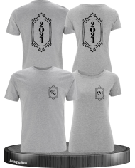 Vintage Wunschjahr mit Initialien grau