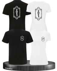 Vintage Wunschjahr mit Initialien schwarz-weiß