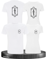 Vintage Wunschjahr mit Initialien weiß