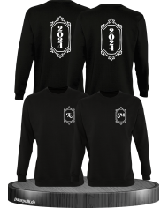 Vintage Wunschjahr mit Initialien schwarz