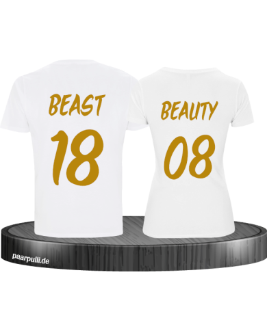 Beast Beauty Partnerlook weiß gold