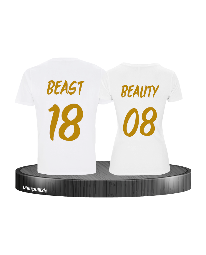 Beast Beauty Partnerlook weiß gold
