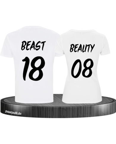 Beast Beauty Partnerlook weiß schwarz