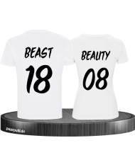 Beast Beauty Partnerlook weiß schwarz