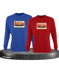 Retro Kassetten Set blau-rot