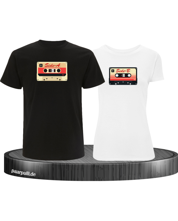 Retro Kassetten Set schwarz-weiß