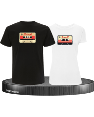 Retro Kassetten Set schwarz-weiß