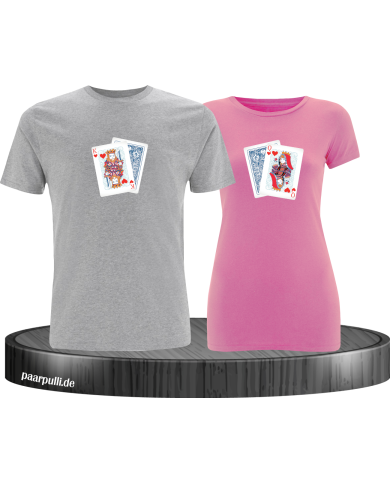 King Queen Poker Set grau-rosa King Queen Poker Set grau-rosa