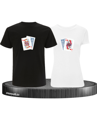 King Queen Poker Set schwarz-weiß King Queen Poker Set schwarz-weiß