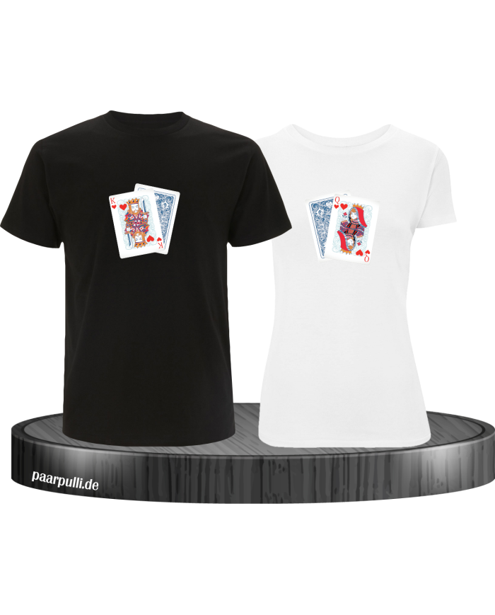 King Queen Poker Set schwarz-weiß