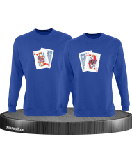 King Queen Poker Set blau