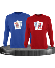 King Queen Poker Set blau-rot