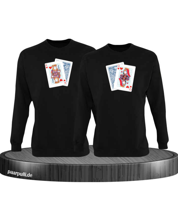 King Queen Poker Set schwarz
