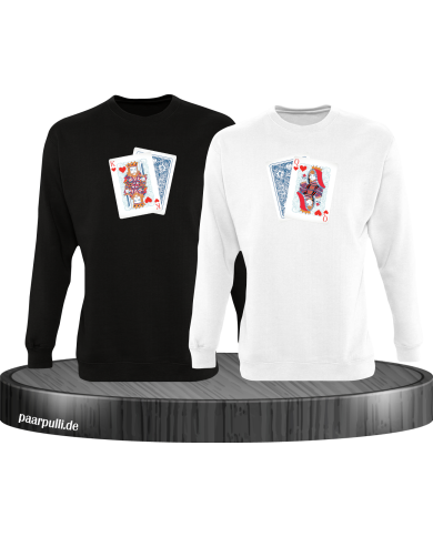 King Queen Poker Set schwarz-weiß King Queen Poker Set schwarz-weiß