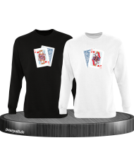 King Queen Poker Set schwarz-weiß