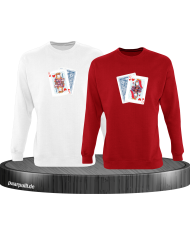 King Queen Poker Set weiß-rot