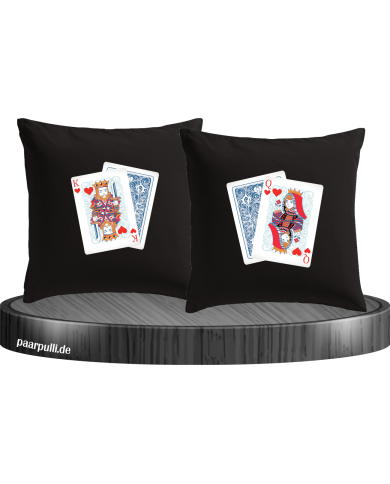 King Queen Poker Set schwarz