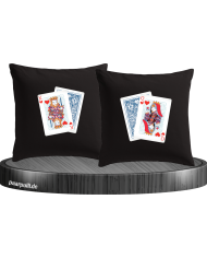 King Queen Poker Set schwarz