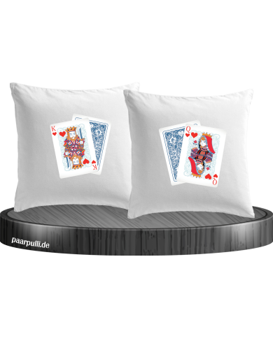 King Queen Poker Set weiß