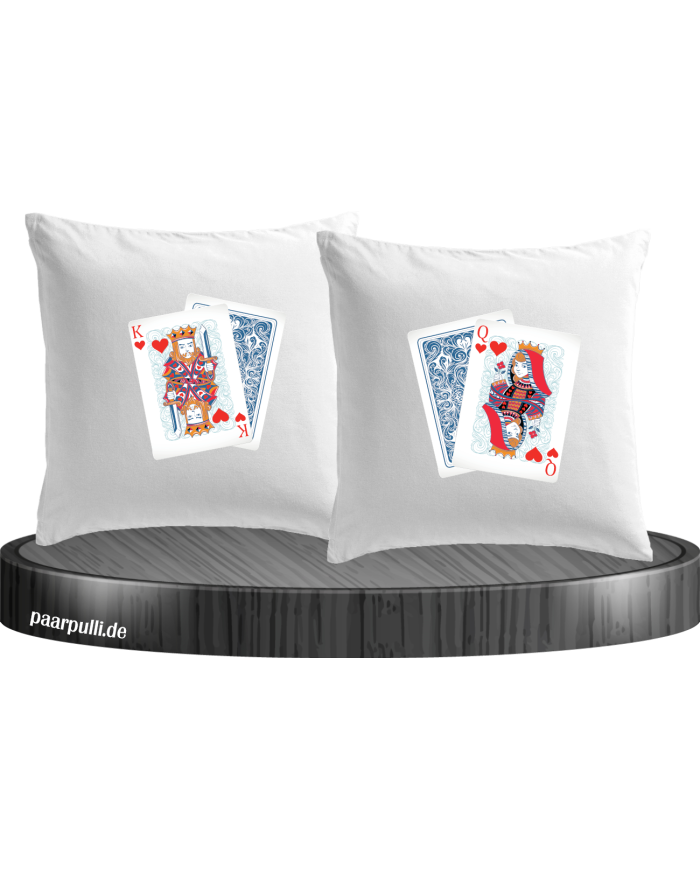 King Queen Poker Set weiß