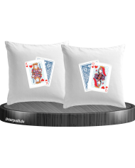 King Queen Poker Set weiß