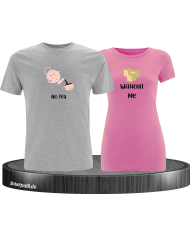 No Tea Without Me Set grau-rosa