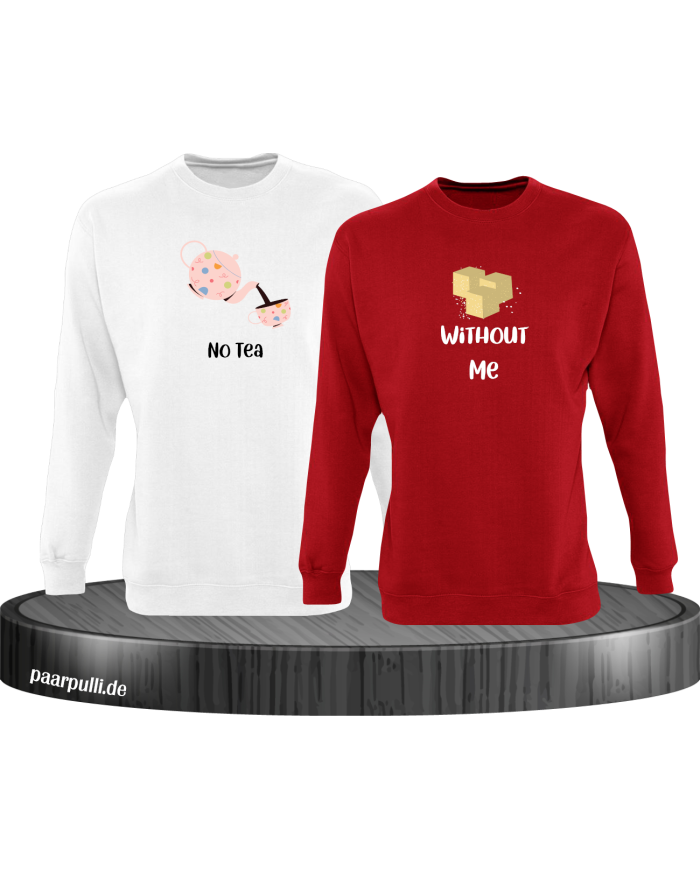 No Tea Without Me Set weiß-rot