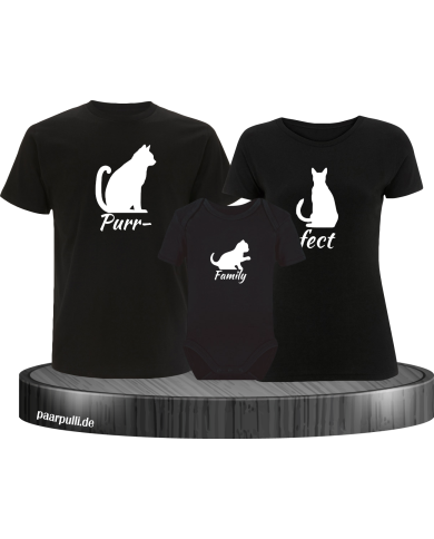 Purrfect Family 3er Set schwarz
