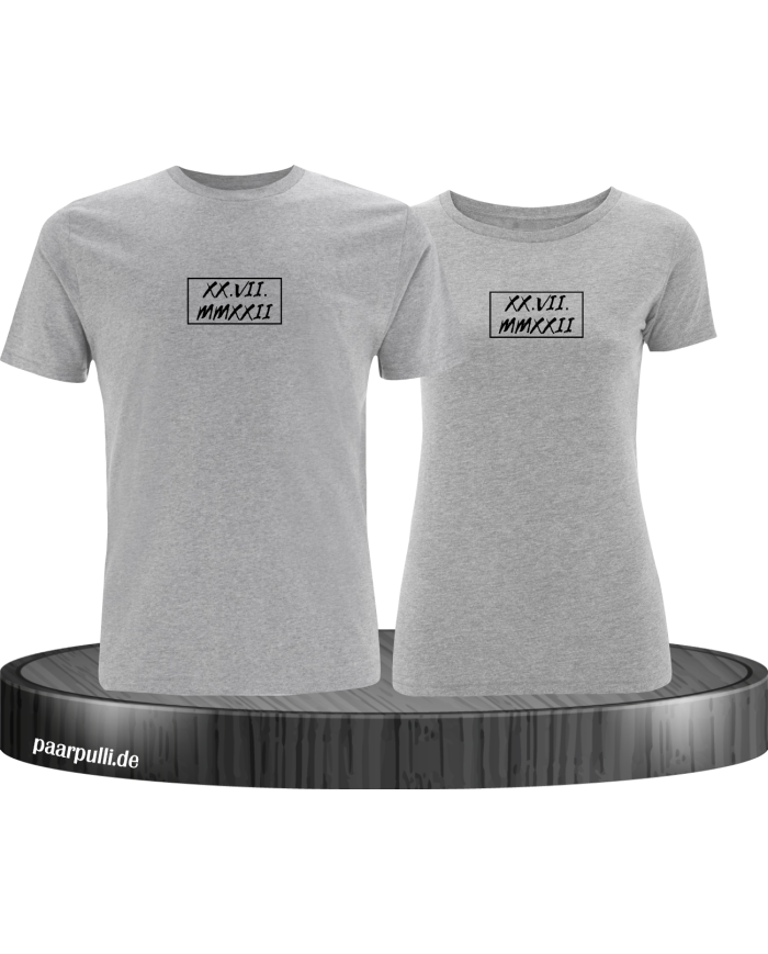 Römische Wunschdatum In Rahmen T Shirt Set 5778