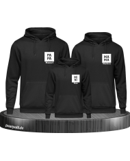 Papa Mama Mini mit Personalisierte Namen 3er Hoodie Set