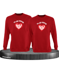 Wunschdatum in römischen Zahlen mit Herz rot