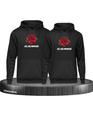 Römisches Wunschdatum mit Rose Set schwarz