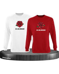 Römisches Wunschdatum mit Rose Set weiß-rot