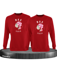 Wunschdatum mit Initialen Sweatshirt Set