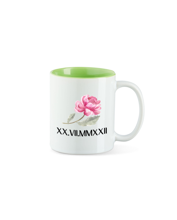 Wunschdatum in römischen Zahlen hellgrün
