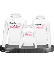 Daddy Angel, Mommy Angel und Angel als Familien Pullover Set