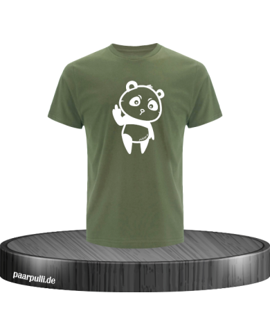 Just smile and be happy Herren T-Shirt Größe XL khaki