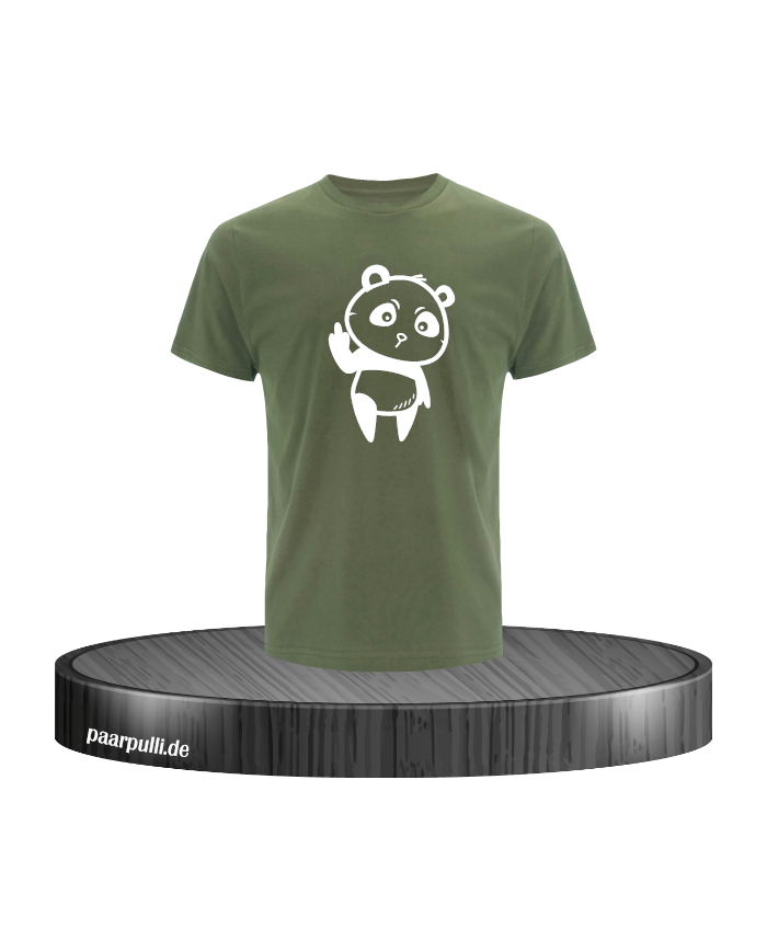 Just smile and be happy Herren T-Shirt Größe XL khaki